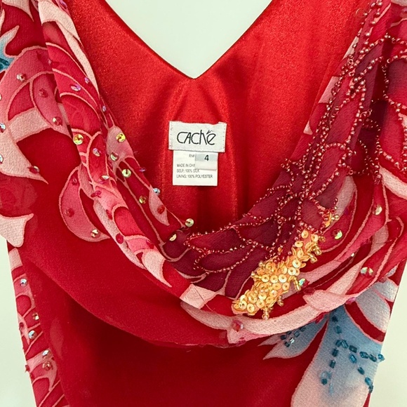 Vintage Cache Sue Wong Red Dress - Picture 4 of 5